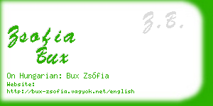 zsofia bux business card